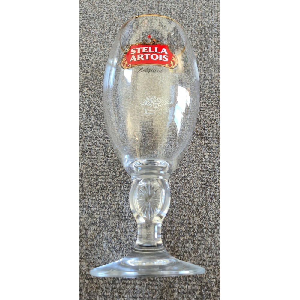 Stella Artois Belgium Beer Glass Chalice 40cl Gold Rim Ritzenhoff Starburst Stem